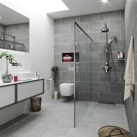 Gray Slate Bathroom Tile – Rispa