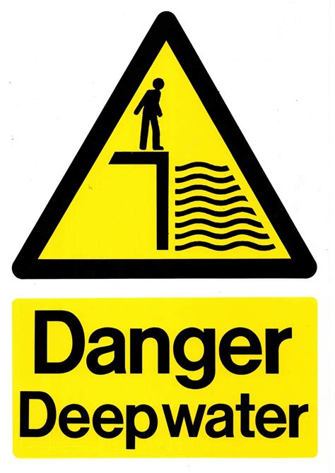 Danger Deep Water sign | MJN Safety Signs Ltd | Construction signage