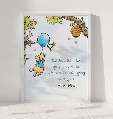 Winnie the Pooh Winnie the Pooh Quotes Nursery Prints - Etsy