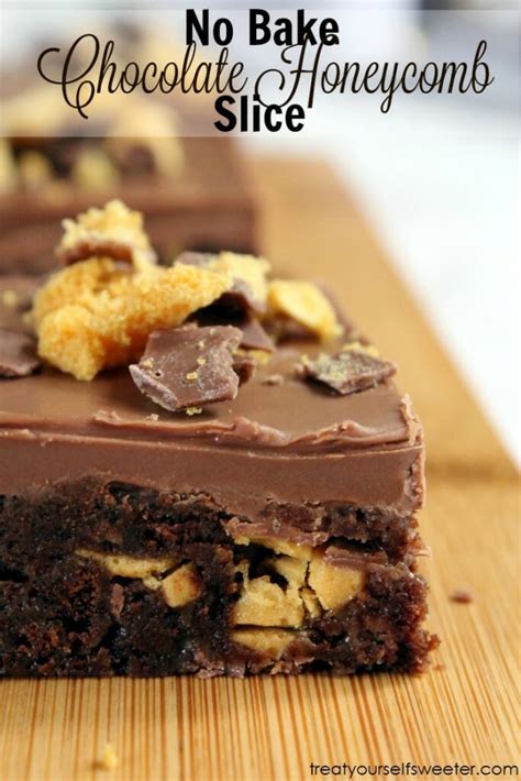 No Bake Chocolate Honeycomb Bars