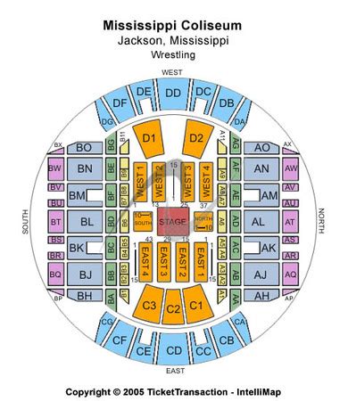 Mississippi Coliseum Tickets in Jackson Mississippi, Seating Charts ...