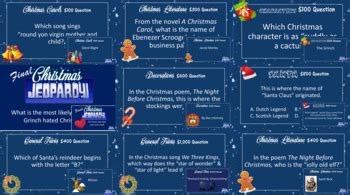 Christmas Jeopardy by Handy Teaching Tools | Teachers Pay Teachers