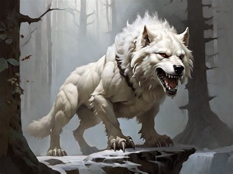 White Dire Wolf Fantasy Art 01 by MythicMagika on DeviantArt