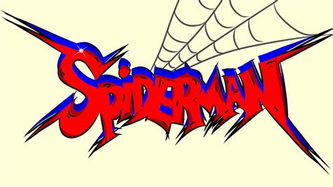 graffiti spiderman easy sketch and digital - YouTube