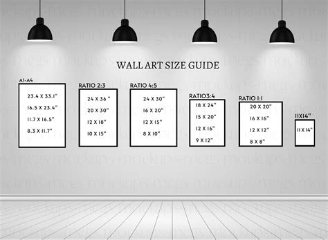 Digital Wall Art Size Chart Guide for Photos and Marketing Tools - Etsy ...