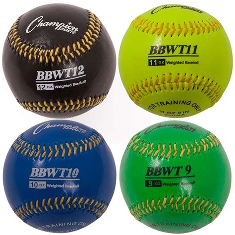 Champion 4/set Weighted Training Baseballs - A34-003 | Anthem Sports