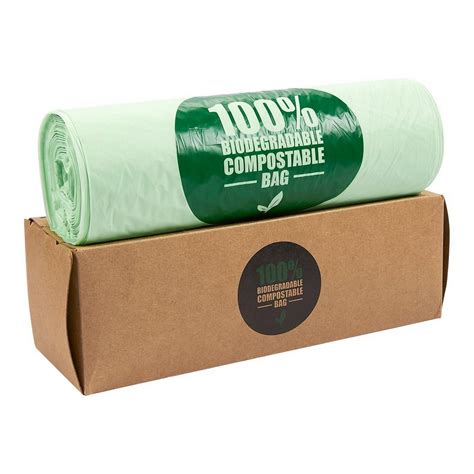 100-Piece Biodegradable Compost Bags - Eco-Friendly Trash Bags, Pail ...