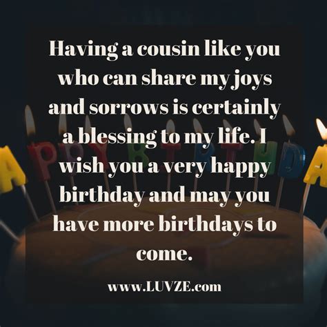 Happy Birthday Cousin Quotes, Wishes, Sayings & Messages | Happy ...