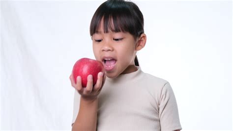 Kids Eating Apple Stock Video Footage for Free Download