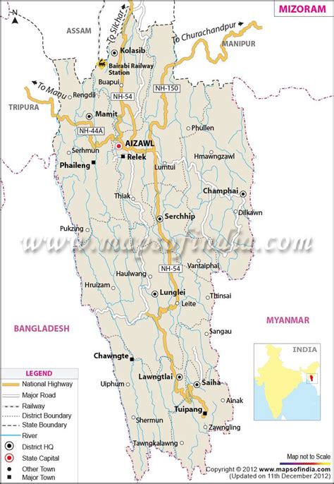 Mizoram Map | Mizoram, Geography map, Map