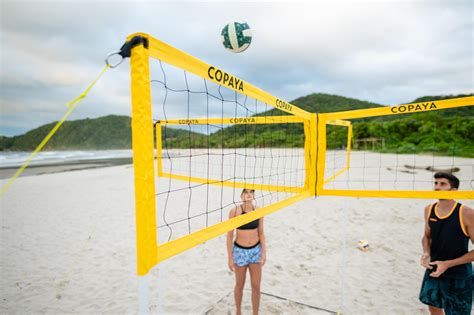 Beach volleyball multinet set (net and posts) - Lemon yellow - Copaya ...