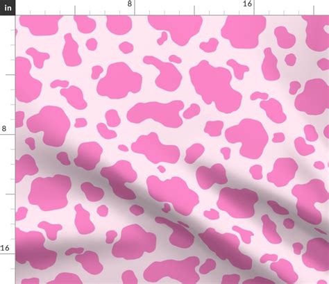 Pink Cow Print Large Scale Fabric Spoonflower