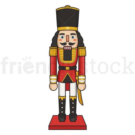 Christmas Nutcracker Cartoon Colored Clipart Vector Image, 51% OFF