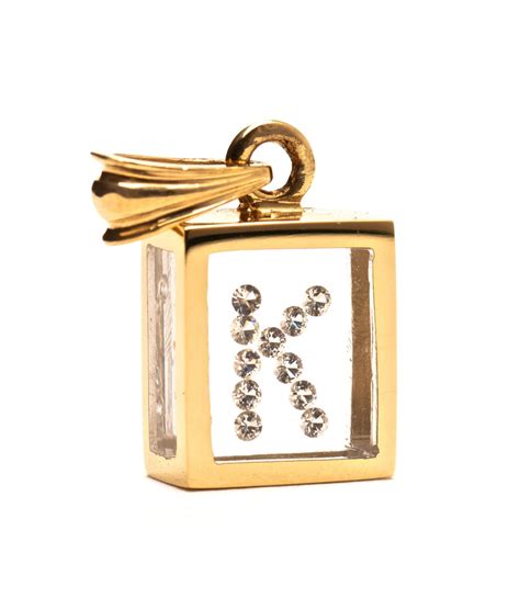 Floating Diamond Pendant: 14k Yellow Gold (A-Z) – Incogem