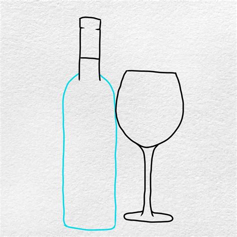 Simple Wine Glass Drawing Sketch Coloring Page