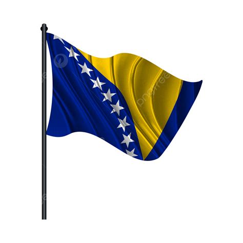 Waving Bosnia And Herzegovina Flag Illustration, Bosnia And Herzegovina ...