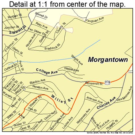 Morgantown Wv Zip Code Map - Map