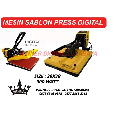 Jual MESIN PRESS KAOS 38X38 / MESIN PRESS SABLON T-SHIRT / SABLON PRESS ...