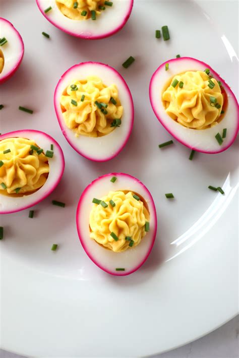 Beet Pickled Deviled Eggs | Dash of Savory | Cook with Passion