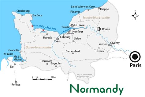 Map Of Normandy France - Vikki Jerrilee