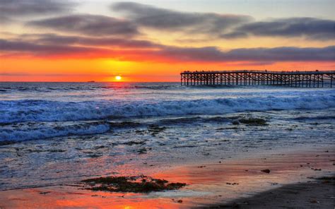 San Diego Beach At Sunset