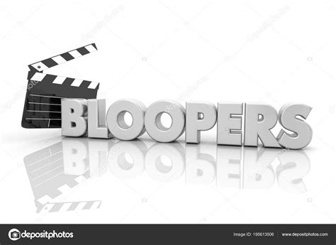 Bloopers Movie Film Clapper Board Mistakes Render Illustration Stock ...