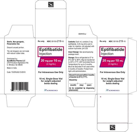 Eptifibatide Injection - FDA prescribing information, side effects and uses