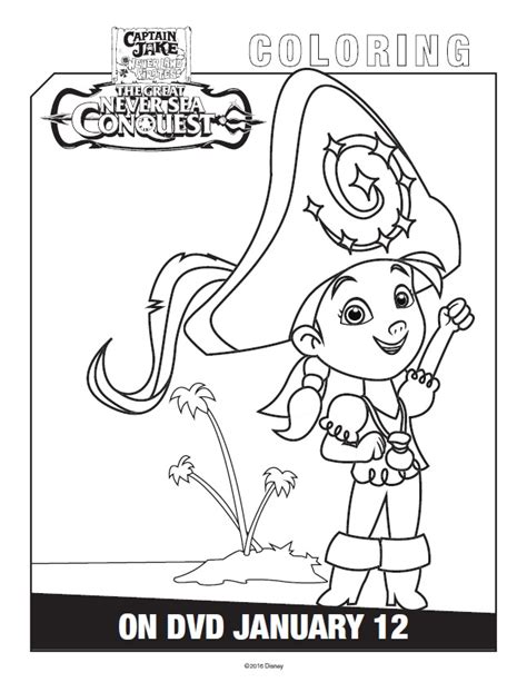 Free Printable Jake and the Never Land Pirates Coloring Pages