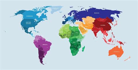 World Map With Continents Countries And Capitals