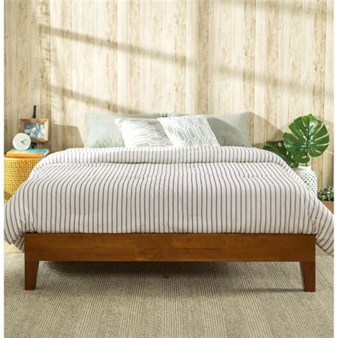 Zinus 12” Wen Wood Platform Bed Frame, Cherry, King - Walmart.com ...