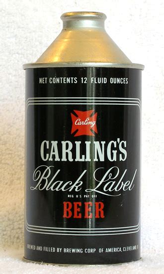 Black Label Beer Vintage Cone Top Beer Can from Vintagecans.com