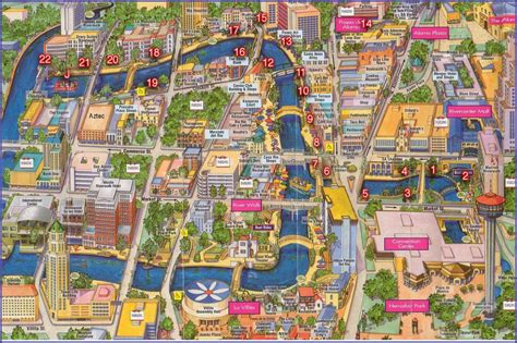 Map Of Downtown San Antonio Riverwalk Area - Maps : Resume Template ...