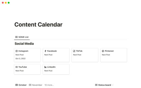 Notion Content Calendar Template | Notion Marketplace