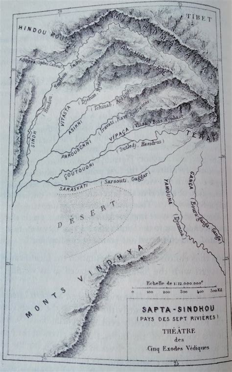 Map of the ‘Sapta Sindhu (Land of the Seven Rivers)’ published in an ...