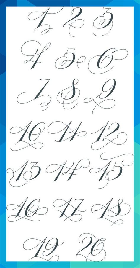 Calligraphy Numbers Best 25 Number Fonts Ideas Calligraphy Numbers Best ...