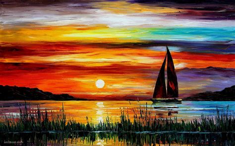 50 Beautiful Sunrise Sunset and Moon Paintings for your inspiration ...