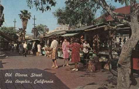 Old Olvera Street Los Angeles, CA Postcard