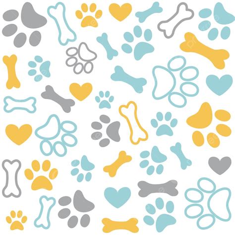 Blue Paw Print Background