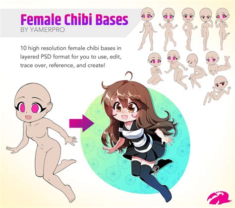 Cute Female Chibi Base I m back with another tutorial and this time it ...