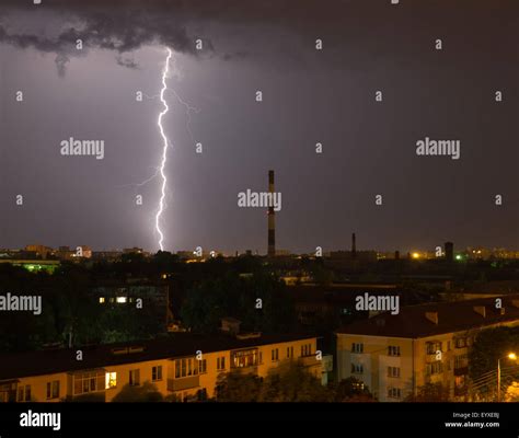 Storm sky. Lightning Stock Photo - Alamy