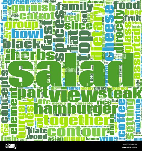 Salad word cloud Stock Photo - Alamy