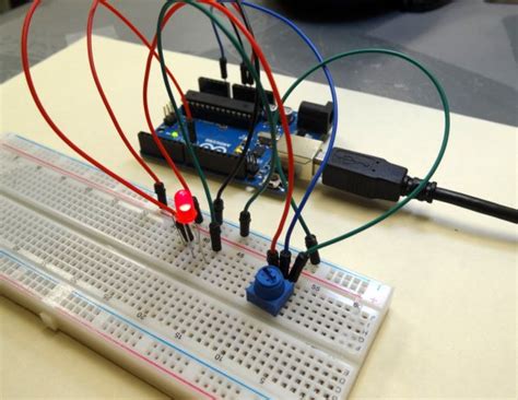 Arduino Circuit to Dim LED with Potentiometer -Use Arduino for Projects