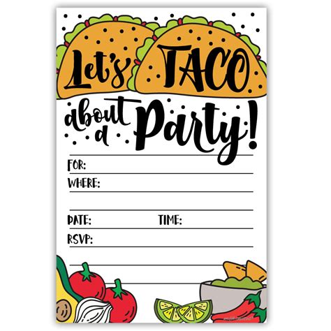 Fiesta Taco Party Invitations