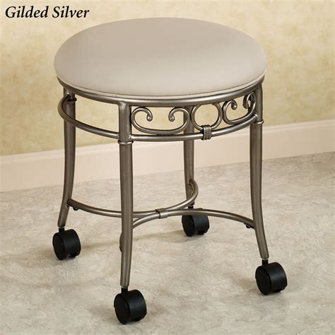 vanity stool with wheels