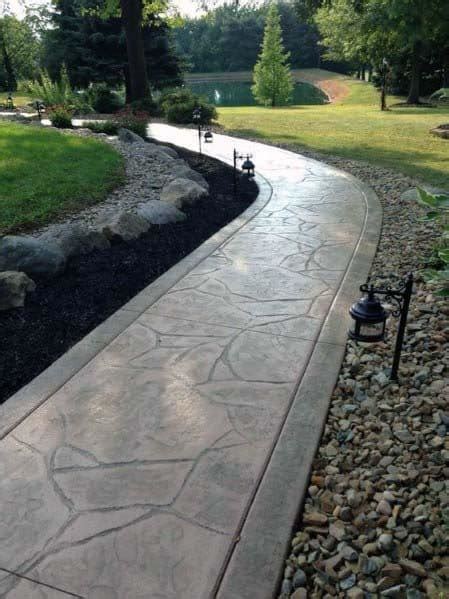 Top 60 Best Concrete Walkway Ideas - Outdoor Path Designs