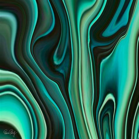 Blue Green Abstract Art