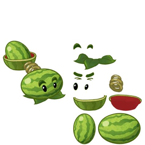 Melon-Pult textures - PvZ Heroes (Unused) by ErnestoAM on DeviantArt