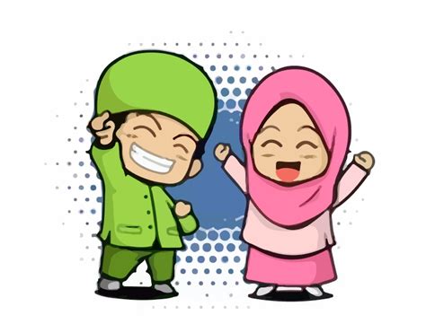 22 Gambar Kartun Anak Sekolah Muslim