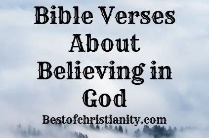 Bible Verses About Believing in God