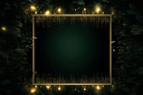 Premium AI Image | a frame with a gold frame on a dark background with ...